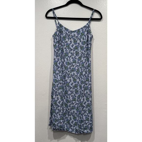 Old Navy Dresses & Skirts - Vintage‎ Old Navy Slip Dress Womens Size 4 Y2K Coquette Blue Print 90s Floral